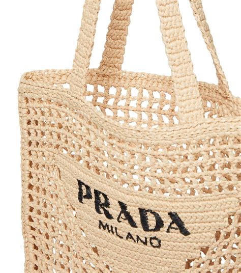 small prada raffia tote|Prada raffia beach tote.